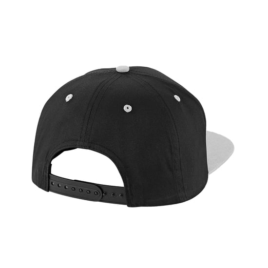 Beechfield Unisex Volwassen Contrast 5 Panel Snapback Cap (Zwart/Grijs) - Image 2