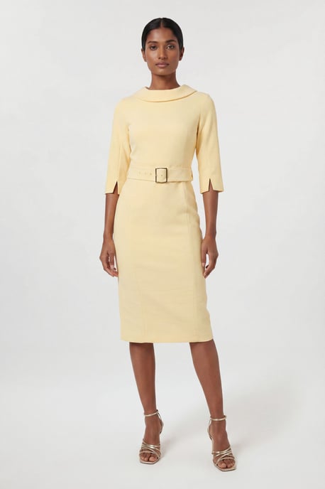 Tailored Roll Neck Pencil Midi Dress - Image 1