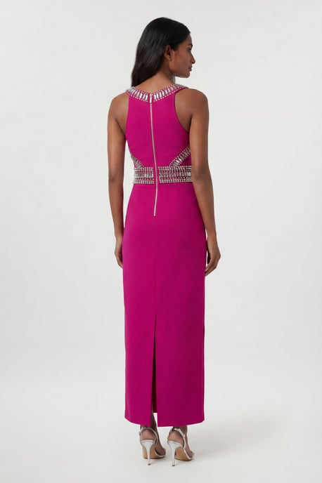 Bandage Figure Form Knit Embellished Maxi Dress - Image 3