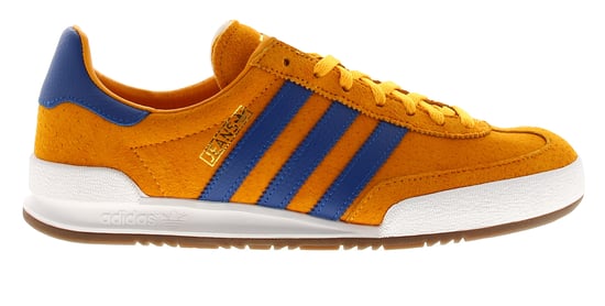 Adidas Originals Mens Trainers Jeans Leather Lace Up gold royal blue - Image 2