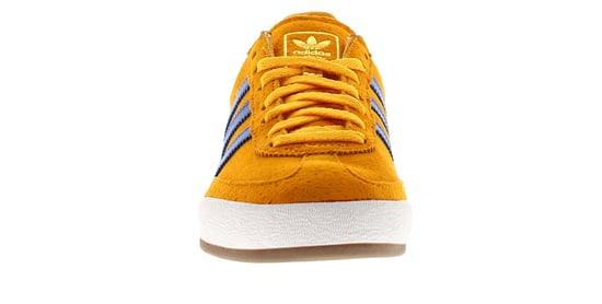 Adidas Originals Mens Trainers Jeans Leather Lace Up gold royal blue - Image 3