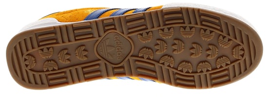Adidas Originals Mens Trainers Jeans Leather Lace Up gold royal blue - Image 5