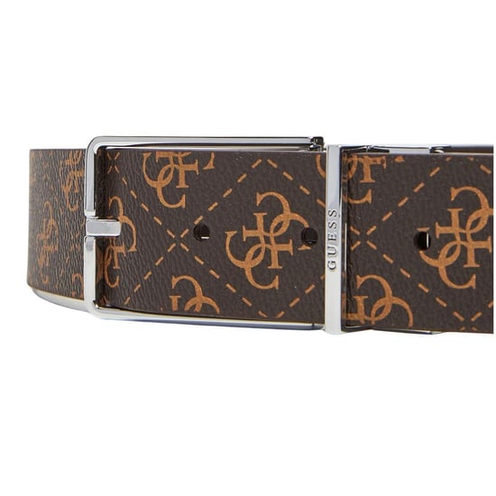 Guess Heren Bmaglo Riem Omkeerbaar rundleer (Beige/Bruin) - Image 3