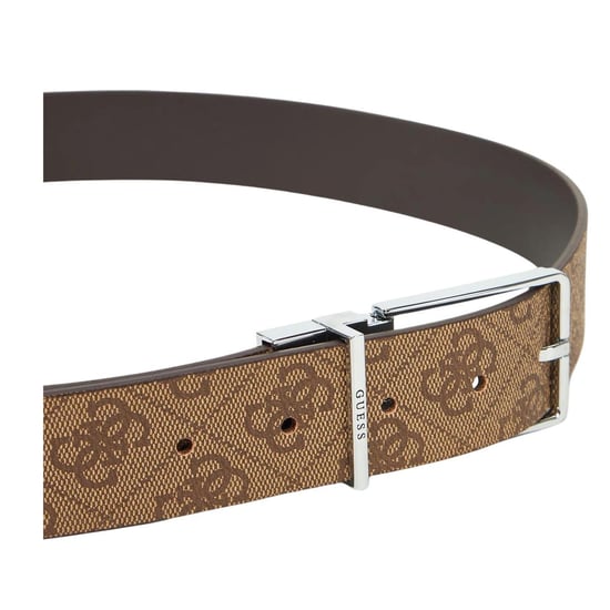 Guess Heren Bmaglo Riem Omkeerbaar rundleer (Bruin) - Image 3