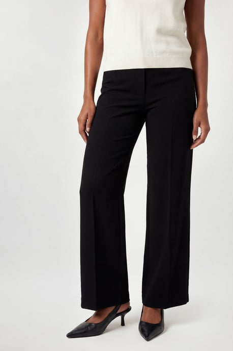 Compact Stretch Tailored Wide Leg Trouser - Image 2