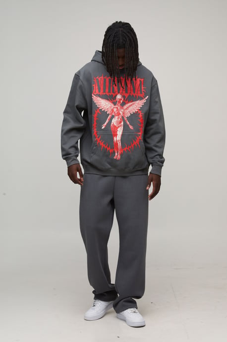 Oversized Nirvana License Printed Hoodie - Image 4