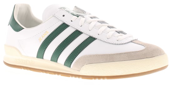 Adidas Originals Mens Trainers Lace Up Jeans Leather 3 Stripe White Green - Image 1