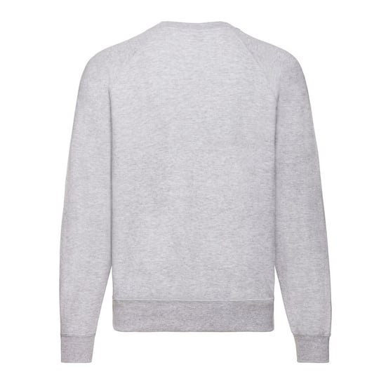 Fruit of the Loom Mens Classic Plain Raglan Sweatshirt (Heather Grey) - Image 2