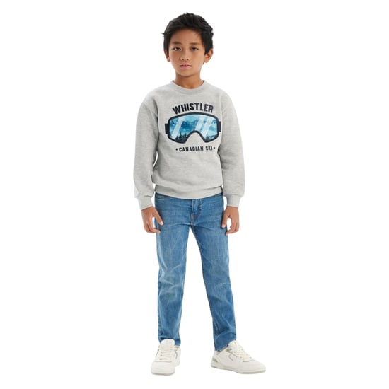 Minoti Jongens Grafisch Sweatshirt (Grijs) - Image 4
