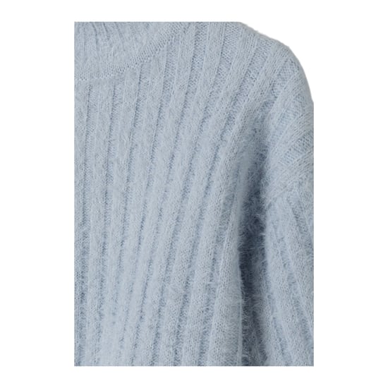 Minoti Meisjes Fluffy Gebreid Sweatshirt met Hoge Hals (Blauw) - Image 3