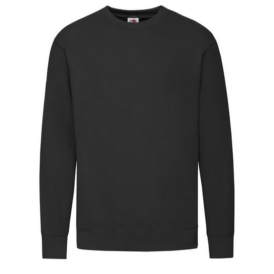 Fruit of the Loom Heren Lichtgewicht Set-In Sweatshirt (Zwart) - Image 1