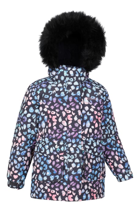 'Ranger' Printed Kids Parka Jacket Water Resistant Warm Cosy Coat Navy - Image 3
