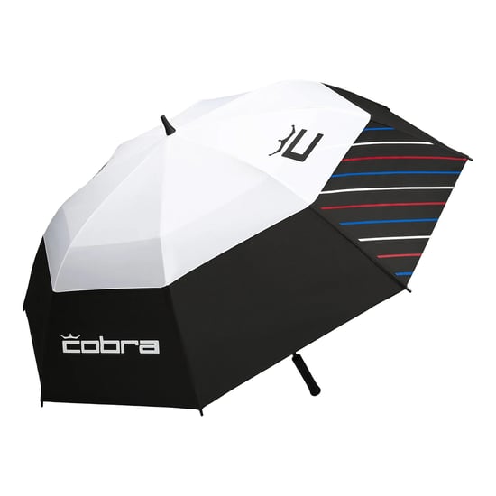 Cobra Two-Tone White/Black Golf Umbrella - Image 1