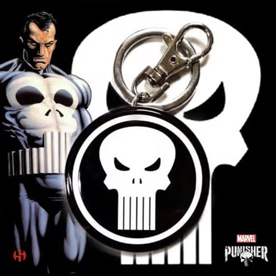 The Punisher Logo metalen sleutelhanger (Zwart) - Image 2