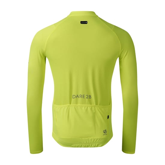 Dare 2B Heren Lightning fietstrui met lange mouwen (Fluro Geel) - Image 2