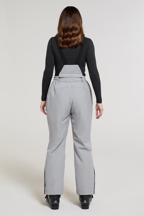 'Moon' Women's Ski Pants Warm Insulated Snow Proof Elastic Waist Winter Trouser Grey - Image 2