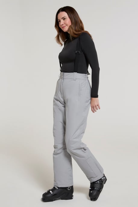 'Moon' Women's Ski Pants Warm Insulated Snow Proof Elastic Waist Winter Trouser Grey - Image 3