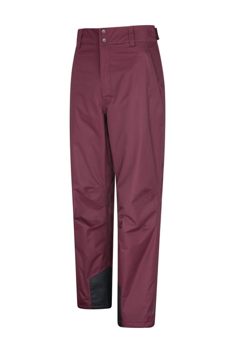 'Gravity' Men's Short Ski Pants Waterproof Adjustable Braces Winter Trousers Burgundy - Image 3