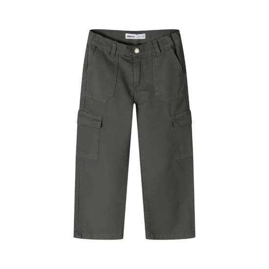 Minoti Effen wijde pijp combatbroek voor meisjes (Grijs) - Image 2