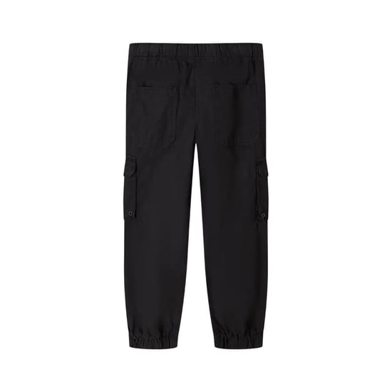 Minoti Katoenen effen cargobroek voor meisjes (Zwart) - Image 2