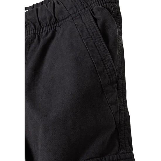 Minoti Katoenen effen cargobroek voor meisjes (Zwart) - Image 3