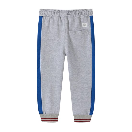 Minoti Jongens Fleece Strepen Joggingbroek (Grijs) - Image 2