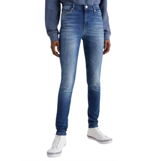 Tommy Hilfiger Dames/Dames Leren Badge Skinny Jeans (Marineblauw) - Image 1