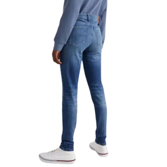 Tommy Hilfiger Dames/Dames Leren Badge Skinny Jeans (Marineblauw) - Image 2