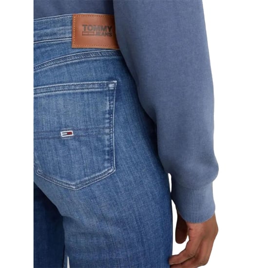 Tommy Hilfiger Dames/Dames Leren Badge Skinny Jeans (Marineblauw) - Image 3