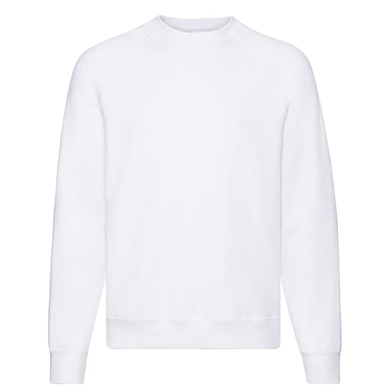 Fruit of the Loom Mens Classic Plain Raglan Sweatshirt (White) - Image 1