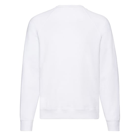 Fruit of the Loom Mens Classic Plain Raglan Sweatshirt (White) - Image 2
