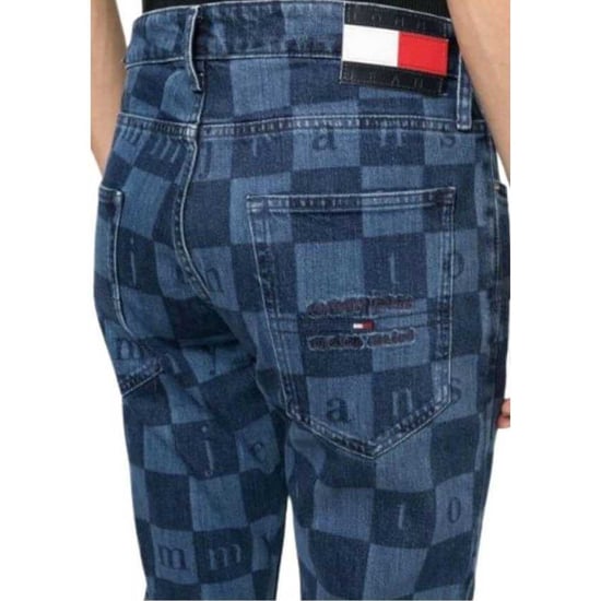 Tommy Hilfiger Heren Denim Leren Badge Jeans (Marine) - Image 3
