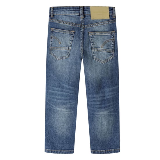 Minoti Rechte jongensspijkerbroek met gescheurde pijpen (Blauw) - Image 2