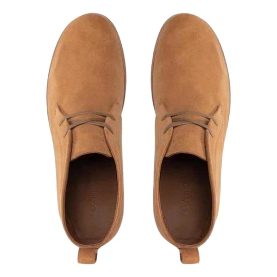 Calvin Klein Leren laaggesneden herenschoenen met logo (Caramel) - Image 3