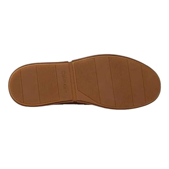Calvin Klein Leren laaggesneden herenschoenen met logo (Caramel) - Image 4
