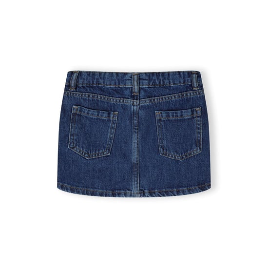 Minoti Effen denim rok met knoopsluiting voor meisjes (Marine) - Image 3