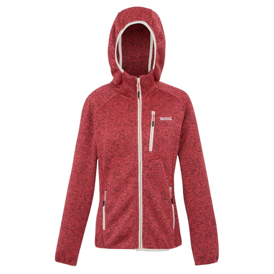 Regatta Womens/Ladies Newhill II Marl Full Zip Hoodie (Peach Bloom/Light Vanilla) - Image 1