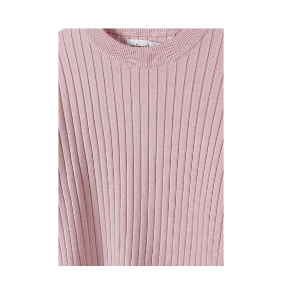 Minoti Effen geribd meisjes Sweatshirt met lange mouwen (Roze) - Image 3