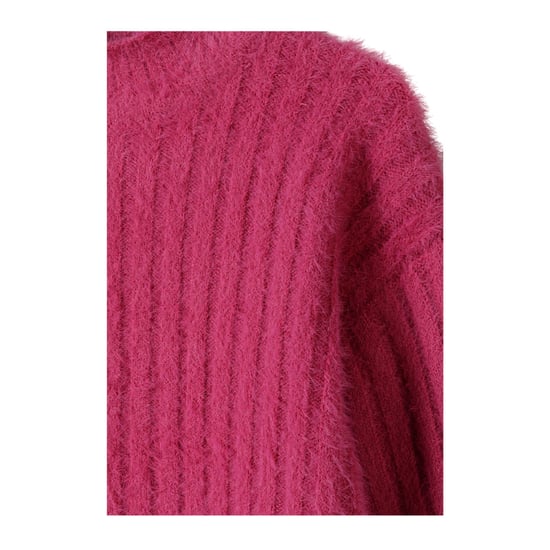 Minoti Meisjes Fluffy Gebreid Sweatshirt met Hoge Hals (Roze) - Image 3