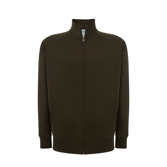 JHK Uniseks effen sweater met rits voor volwassenen (Khaki) - Image 1
