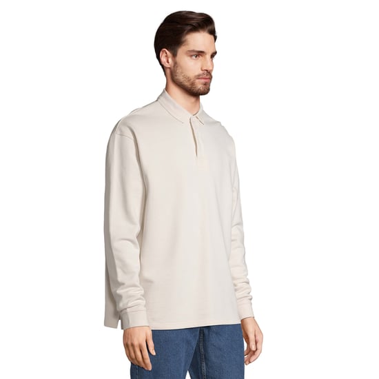 SOLS Unisex Vuxen Heritage Polokrage Sweatshirt (Off White) - Image 3