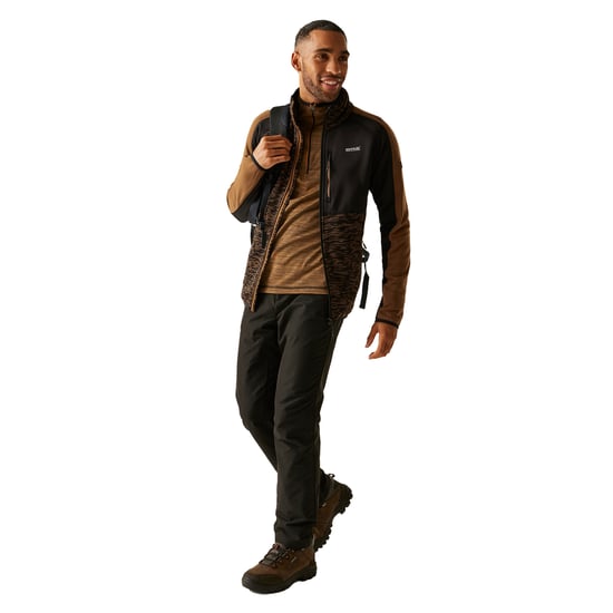 Regatta Heren Oakar Fleece Top (Notenbruin/Zwart) - Image 4