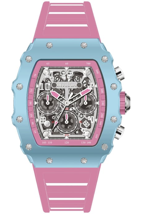 INVICTA Racing 69706 Herenhorloge - Quartz Uurwerk - Acryl met Zilveren Wijzerplaat - 43 mm - Image 1