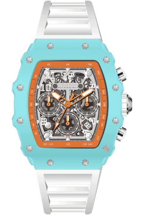 INVICTA Racing 69708 Herenhorloge - Quartz Uurwerk - Acryl met Zilveren Wijzerplaat - 43 mm - Image 1