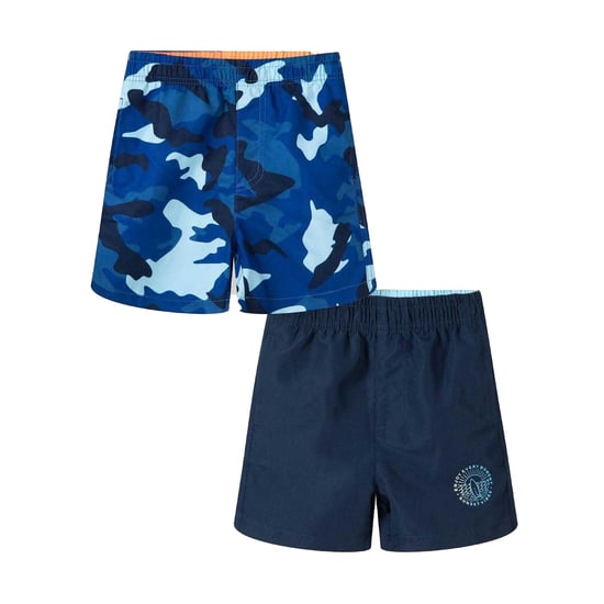Minoti Effen Camo Zwemshort Jongens (Set van 2) (Blauw) - Image 1