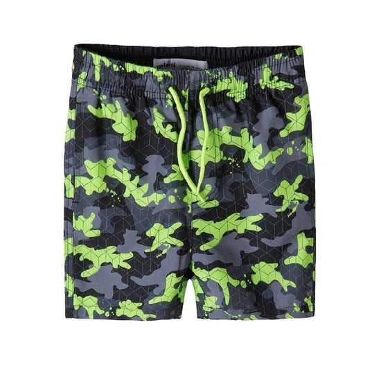 Minoti Jongens Abstract Camo Zwemshort (Groen/Zwaar) - Image 1