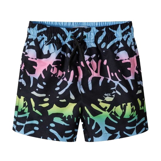 Minoti Jongens Philodendron Mesh Voering Zwemshort (Zwart) - Image 1