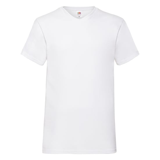 Fruit of the Loom Unisex Adult Waardevol Effen V Hals T-shirt (Wit) - Image 1