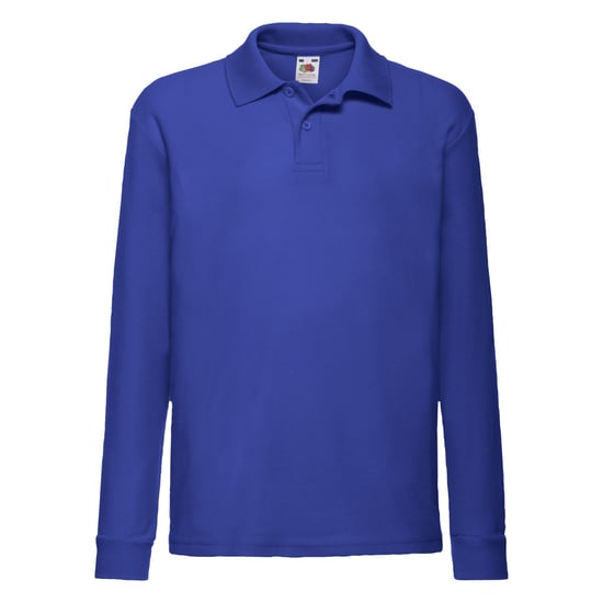 Fruit of the Loom Polo shirt met lange mouwen voor kinderen/Kinderen (Koningsblauw) - Image 1