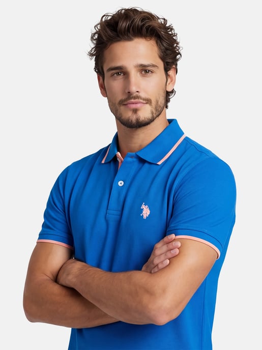 U.S. Polo Assn. heren poloshirt van katoen met contrastdetails - Image 6